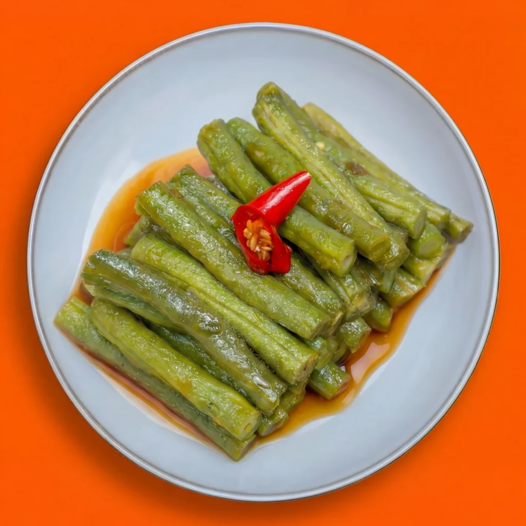 Judía verde coreana ligeramente picante