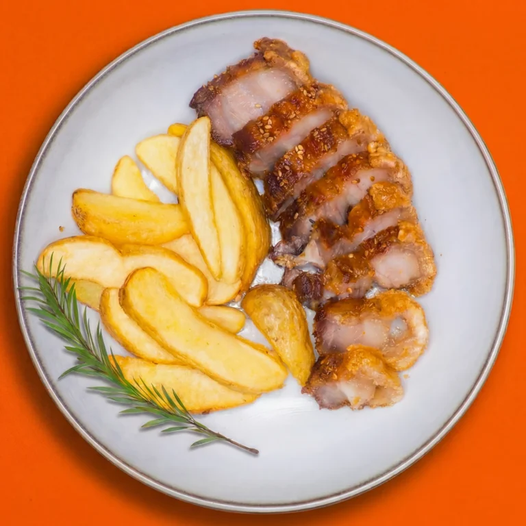 Torrezno cantonés con patata